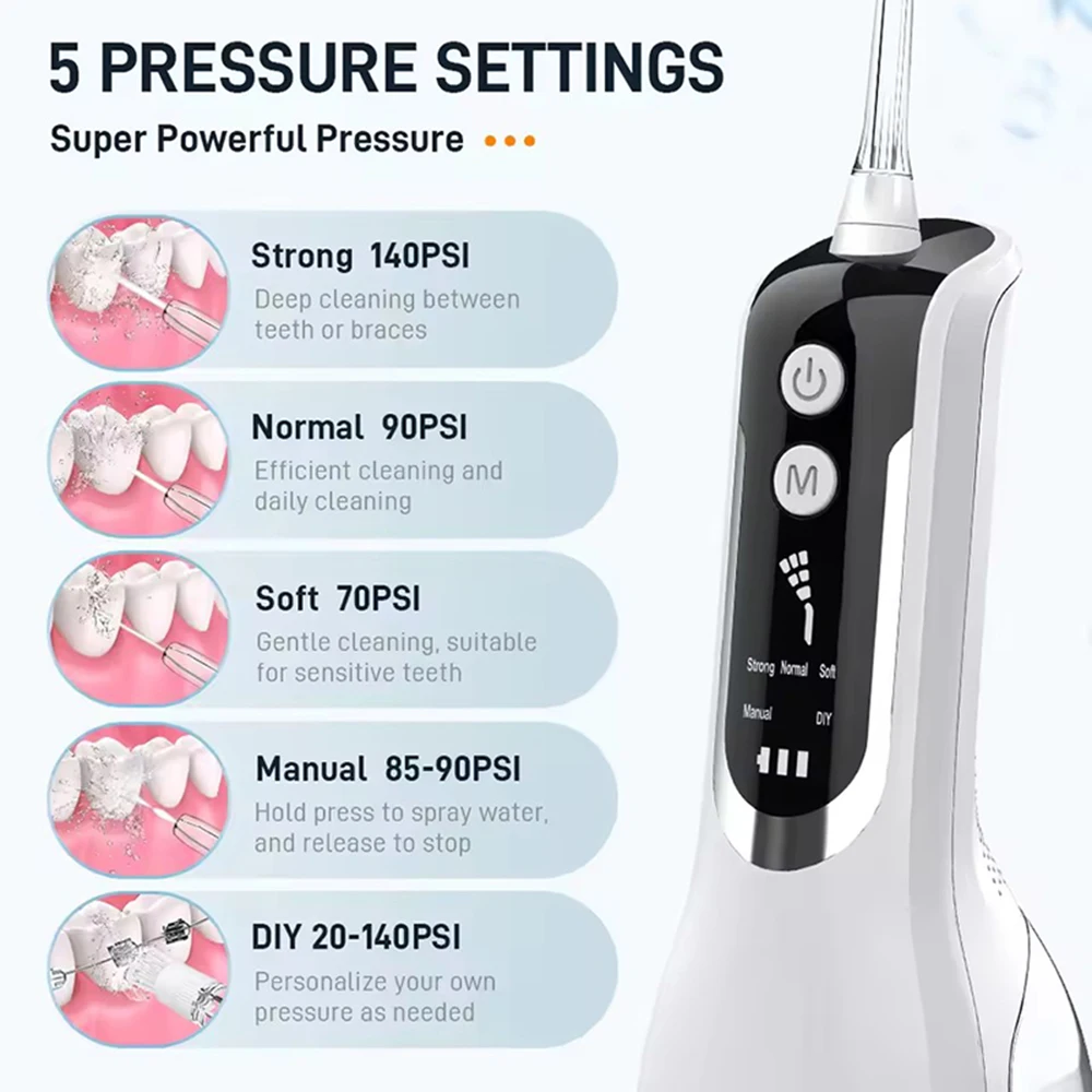 Oral Irrigator Dental Water Flosser For Teeth Portable Mouth Washing Machine Rechargeable Dental Water Jet For Dental Cleaning