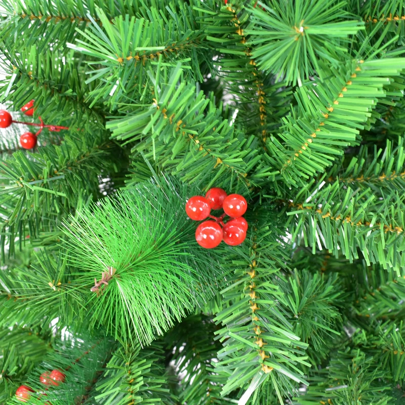2025 شجرة عيد الميلاد الفاخرة الجديدة المشفرة الدائمة صديقة للبيئة الصنوبر إبرة الفاكهة الحمراء عطلة ترتيب غير تساقط #4