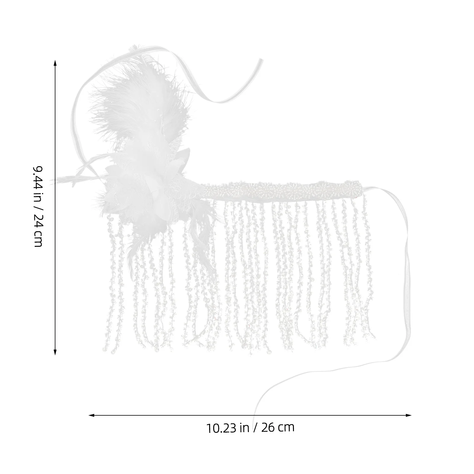 قناع شرابة بيضاء للنساء على طراز الشرير الغامض، إكسسوار للوجه التنكرية لحفلات الرقص الشرقي على الطراز القوطي للهالوين #5