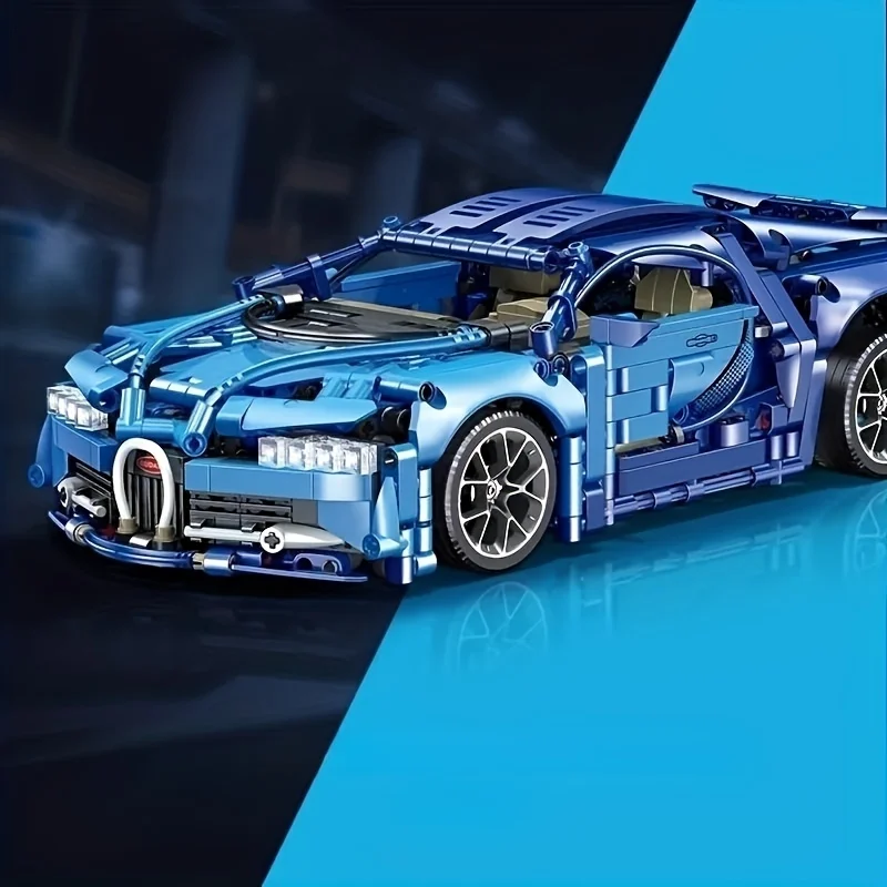 1408 PCS Mechanical blocks Racing Bugatti famous racing car models suitable for children and boys to assemble car toys