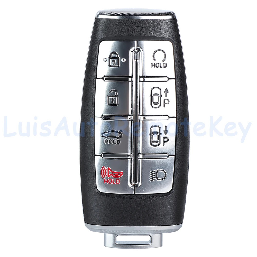 6 / 8 Buttons Smart Remote Car Key Fob 433MHz ID47 Chip Replacement for GENESIS GV70 GV80 G80 2021 2022 2023 2024 2025