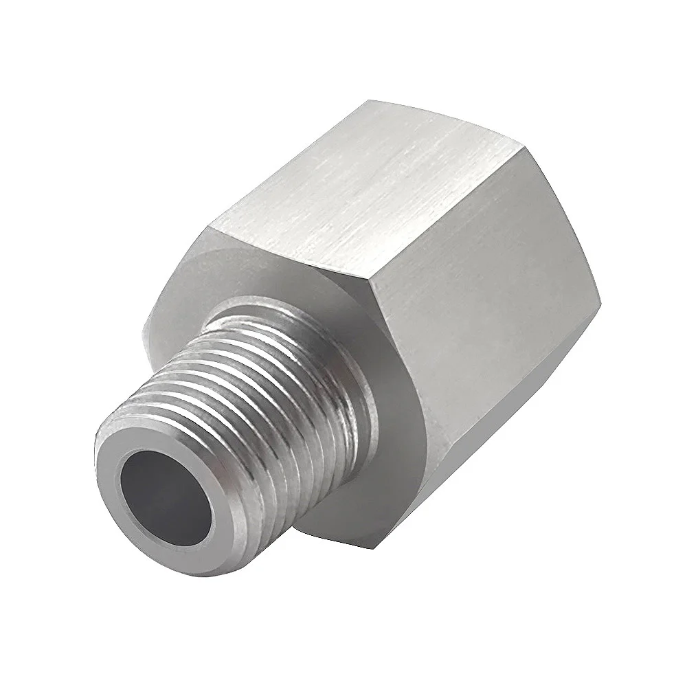 Car Accessories Stainless Steel M12x1.25 to 1/8NPT Thread Adapter for Fuel Oil Pressure Gauge Sensor Connector