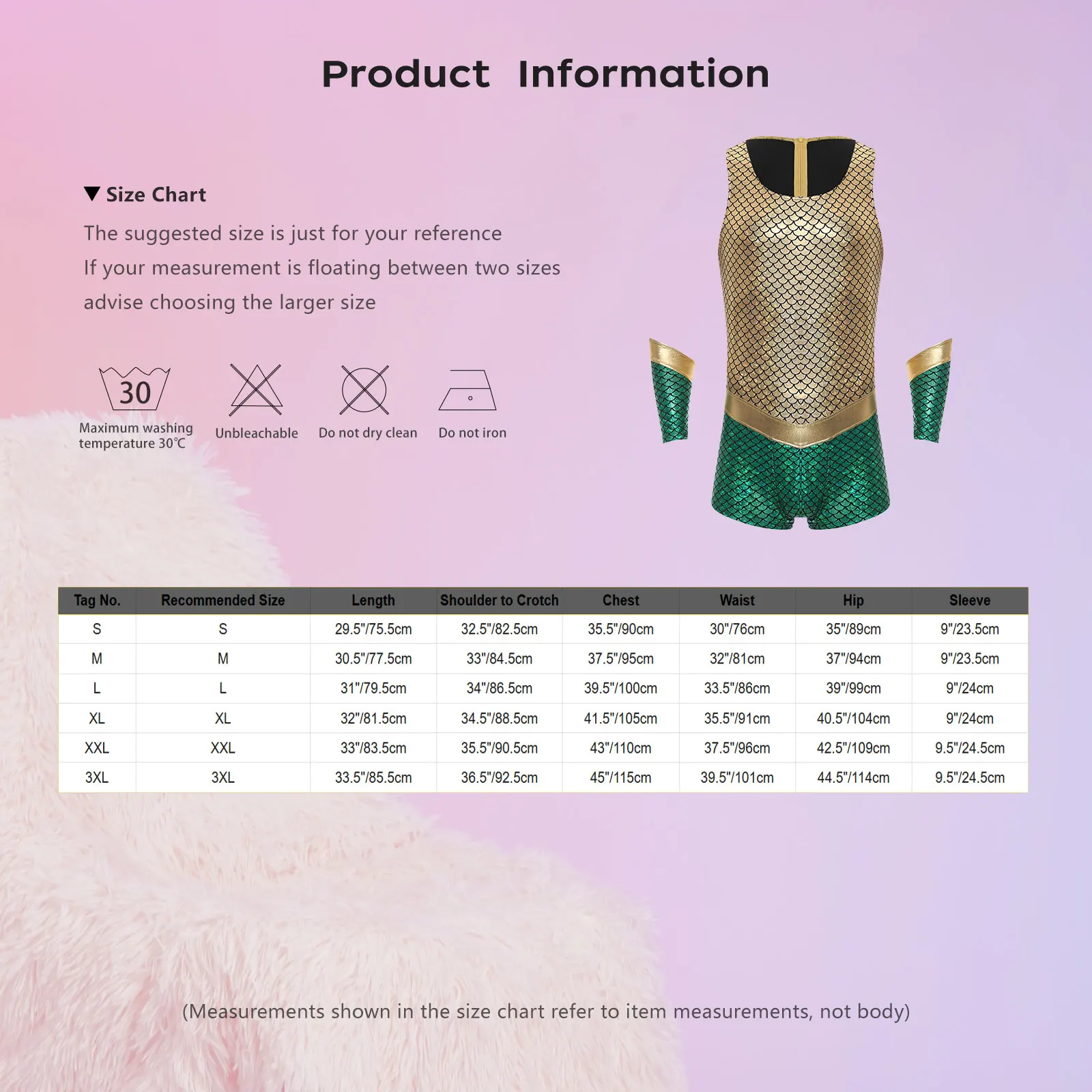 Sea King Sea God Costume Halloween Cosplay Jumpsuit Mens Sleeveless Fish Scale Print Bodysuit Arm Sleeve Carnival Party Roleplay