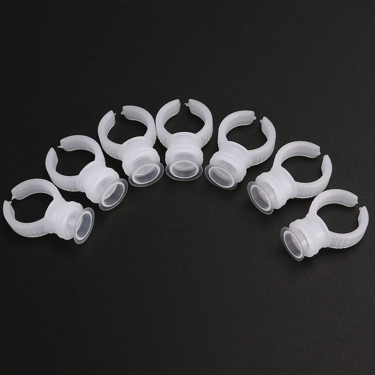 

200Pcs Disposable Clear Ink Cups for Eyebrow Microblading Tattooing Pigment Containers Ring Holders Professional Makeup Artists