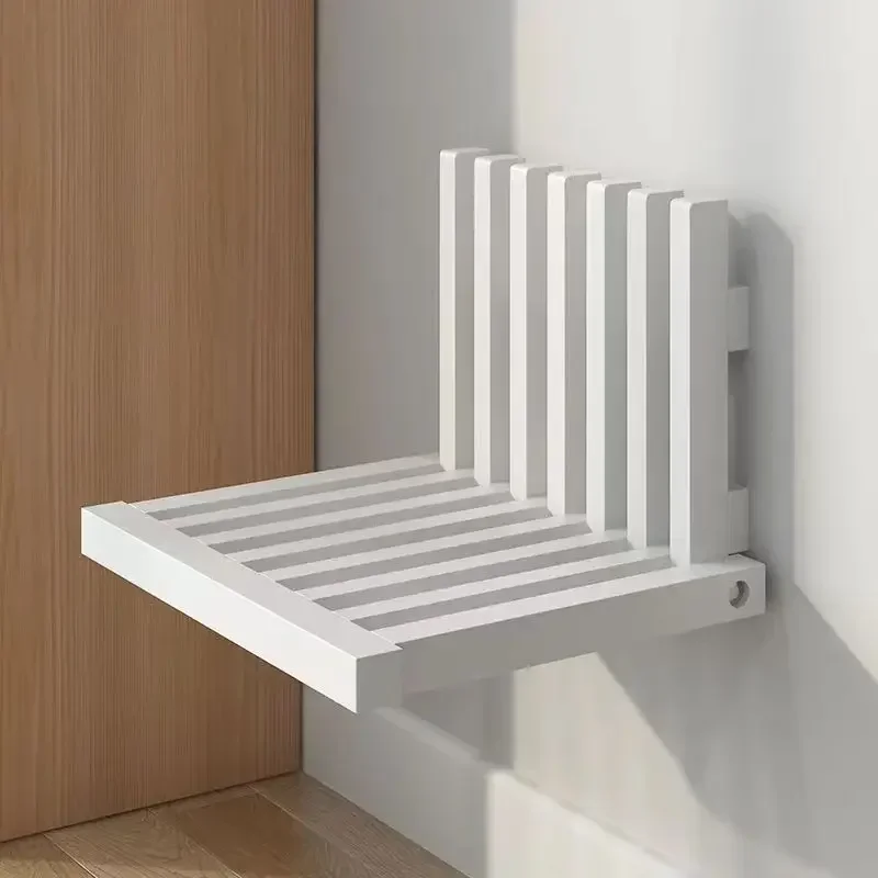 เก้าอี้ไม้พับได้แบบพกพาสำหรับทางเดินเข้าบ้านทำจากไม้เนื้อแข็งที่มองไม่เห็นติดผนัง