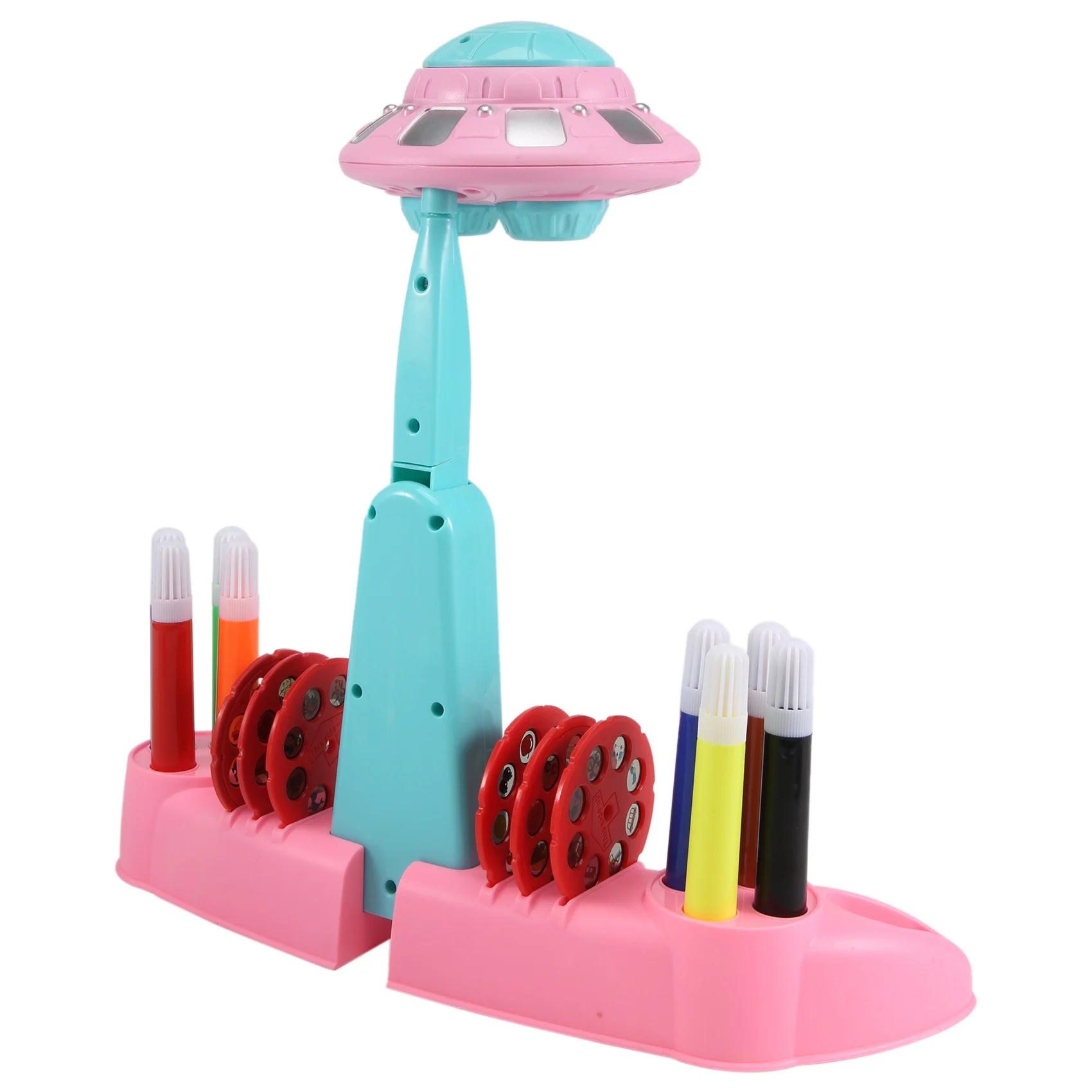 Mainan Proyektor Gambar Bayi untuk Anak-anak Proyeksi Seni UFO Belajar Menggambar Mesin Lukisan Mainan Edukasi Anak