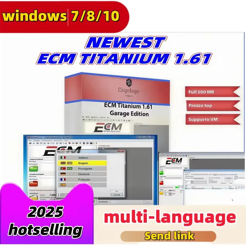 

2025 Hot !ECM TITANIUM 1.61 With 26000 + Driver ECM 18259+ Drivers for ecu tool Send link or CD or USB windows 7/8/10
