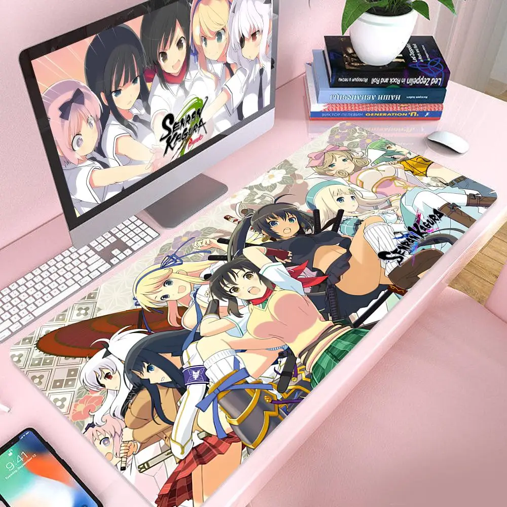 Gaming Mouse Kagura Table Sexy Mat Mousepad Pad Fashion XXL Game Desktop Large Office Cushion Desk Laptop Wireless PC Senran Big