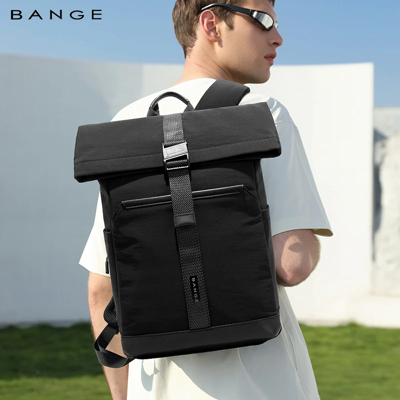 BANGE حقائب مدرسية مقاومة للماء خفيفة الوزن ذات سعة كبيرة حقيبة ظهر مدرسية للكمبيوتر المحمول كيس دوس