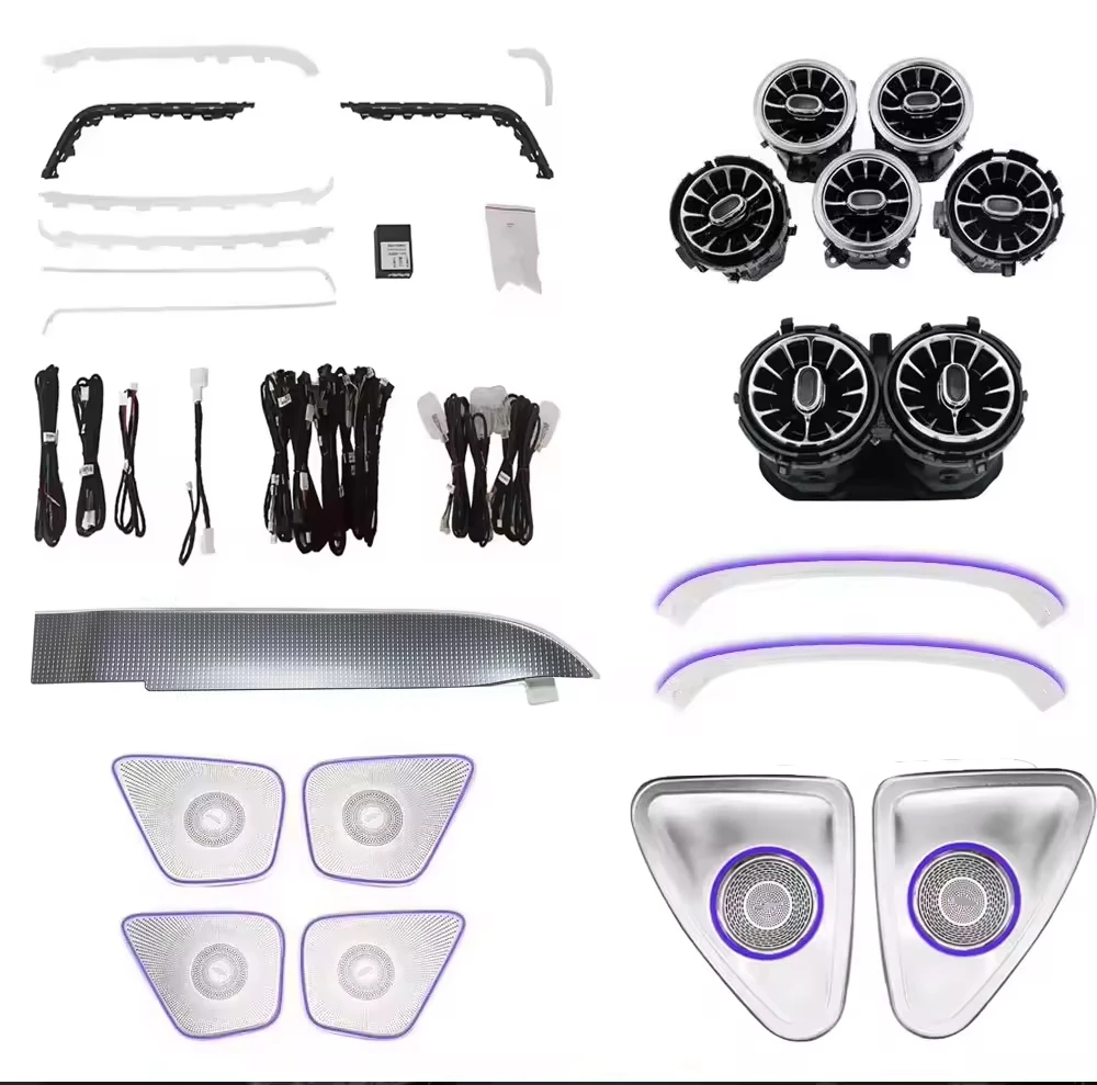 

Обновление 64-цвета, светодиодное освещение салона автомобиля Symphony для Mercedes Benz GLB W247 2020-2025, аксессуары для атмосферных полос