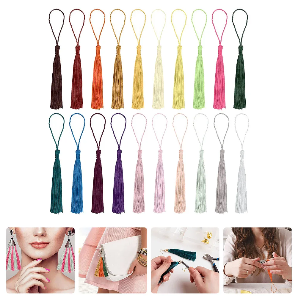 

300pcs Bookmark Tassels Colored Fan Diy Craft Hanging Tassels For Keychains Hats Decorations Creative Gift Handicraft Supplies