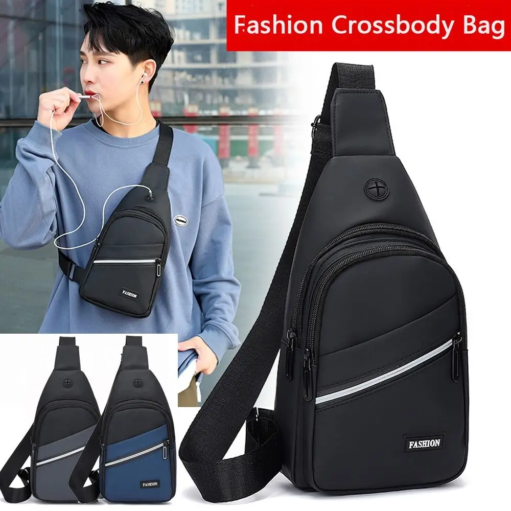 Multi-functional Men\'s Chest Bag Business Casual Oxford Cloth Waist Bag Travel Carry Backpack Waterproof Crossbody Bag