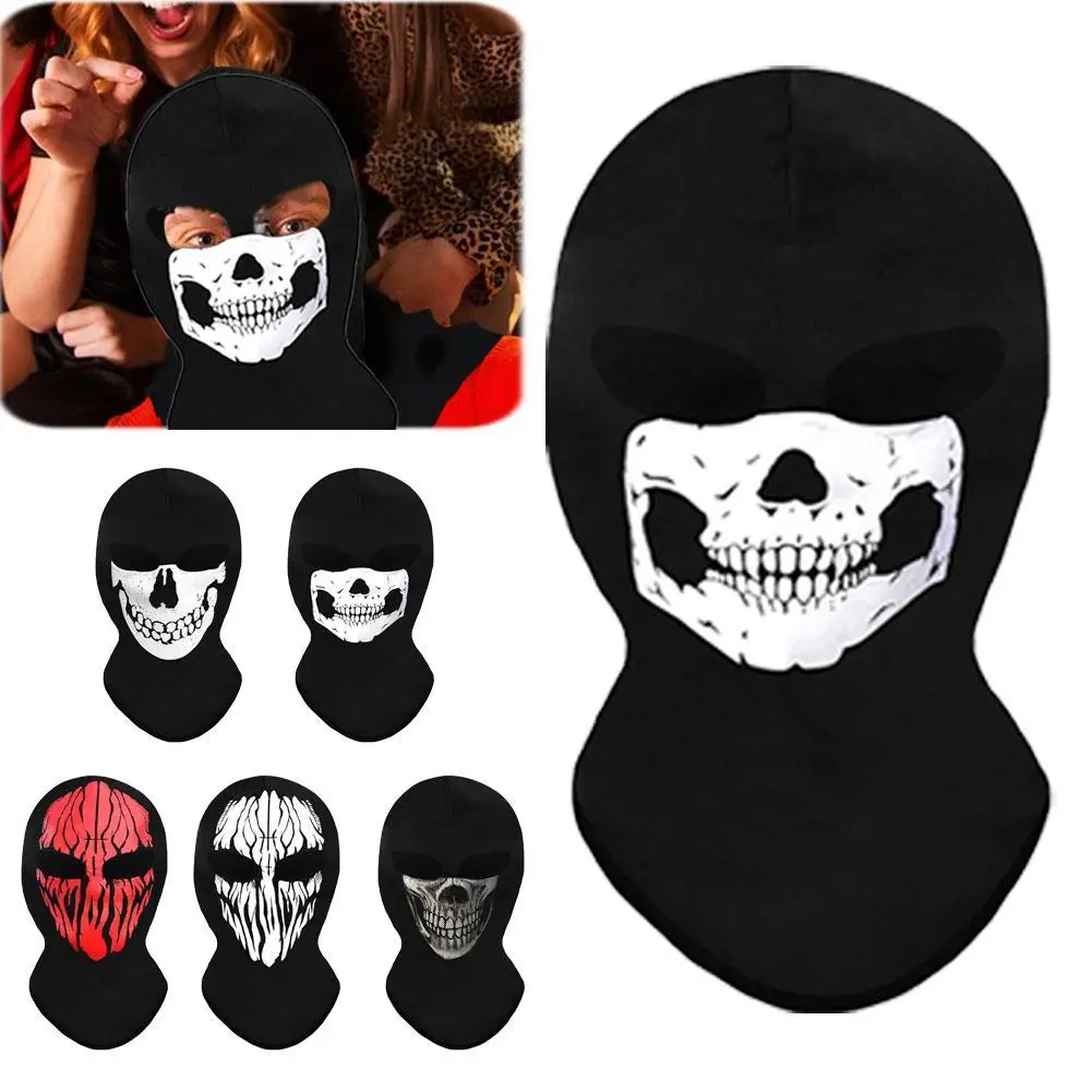 

Balaclava Hood Full Face Masks For Ghosts Skull Bike Skiing Hood Ski Mask Cycling Headmask Ghost Skull Headmask