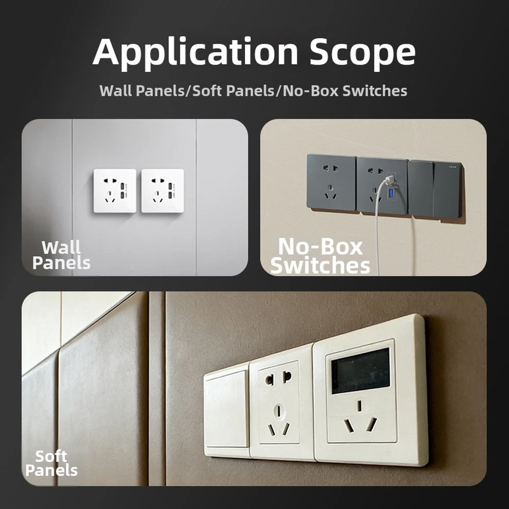 Concealed Box Plate 86 Switch Plate For Carpenters Precision Alignment 2mm Stainless Steel Anti-slip Teeth Anti-aging Material