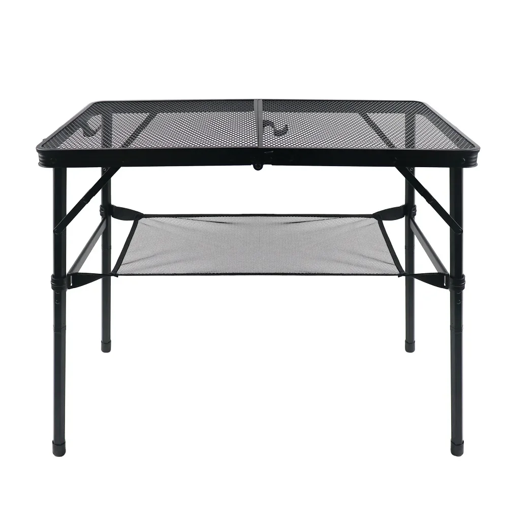 Outdoor Convenient Aluminum Alloy BBQ Table Camping Lifting Table Picnic Self-Driving Shelf Night Market Stall Table