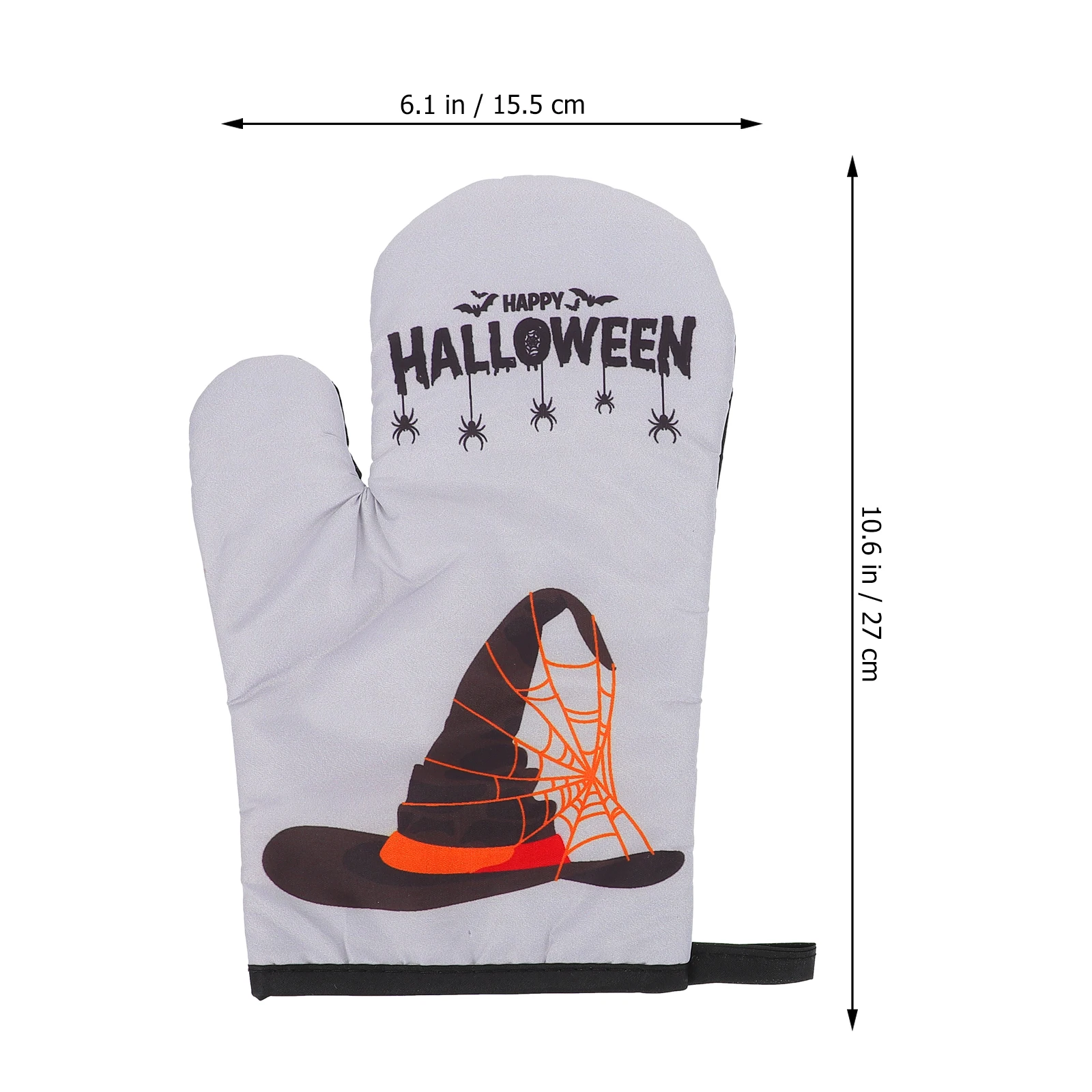 

2pcs Heat Resistant Oven Glove Mat Set Halloween Pattern Kitchen Baking Gloves Insulation Pad Non-Skid Grip For Cooking Grilling