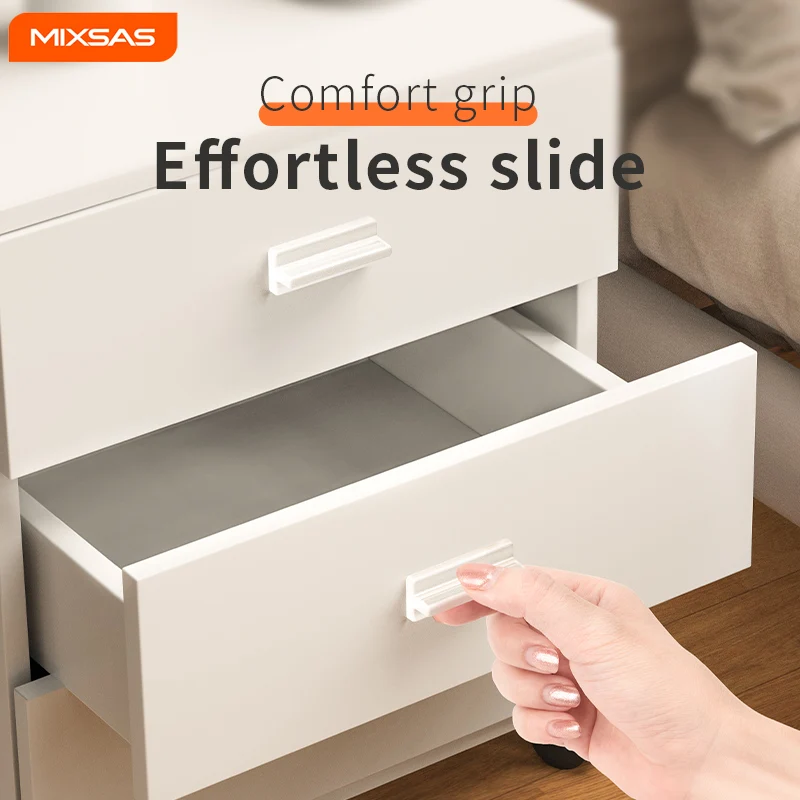 MIXSAS 추천 창문 캐비닛 서랍 T 핸들 투명 실리콘 손잡이 자가 접착 슬라이딩 도어 손잡이, 가구 장식