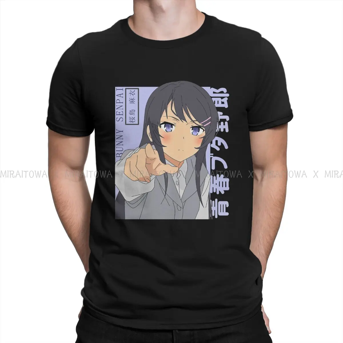 RASCAL DOES NOT DREAM OF BUNNY GIRL SENPAI Point T Shirt Goth Men's Tees Summer Cotton Tops Harajuku O-Neck TShirt