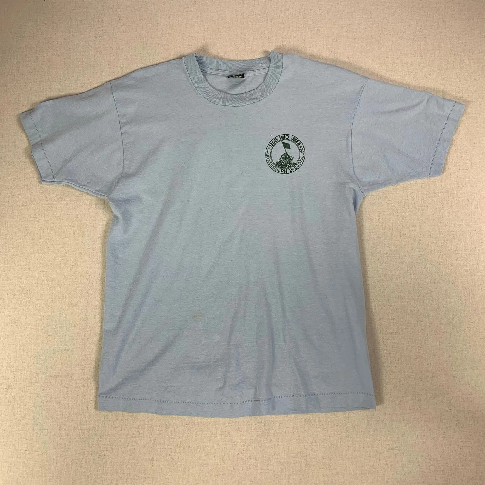 Vintage Blue Green USS IWO JIMA LPH2 Nov 1992 Tiger Cruise  L  90