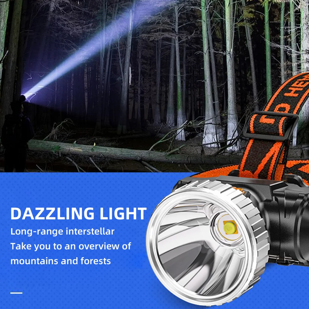 Scheinwerfer USB wiederauf ladbare LED Scheinwerfer wasserdicht Camping Radfahren tragbare Mini Scheinwerfer ultra helle Angel kopf Taschenlampe