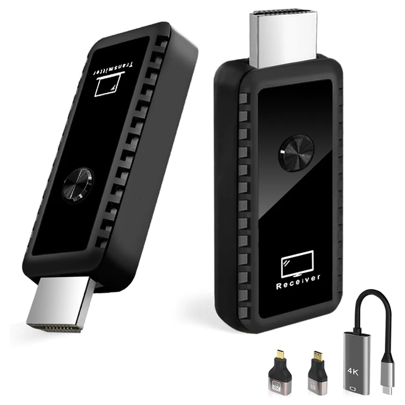 Wireless -Compatible Transmitter and Receiver 100ft/30m, 4K Decode 1080P Output 2.4G/5G Plug&Play-A86Z