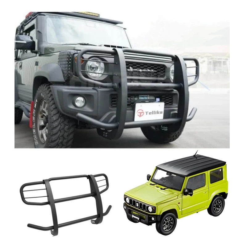 

TELLIKA Front Bumper With Exhaust Cut-Outs For Suzuki Jimny JB64 JB74 2018-2024 Models Compatible With 5-Door Vehicles