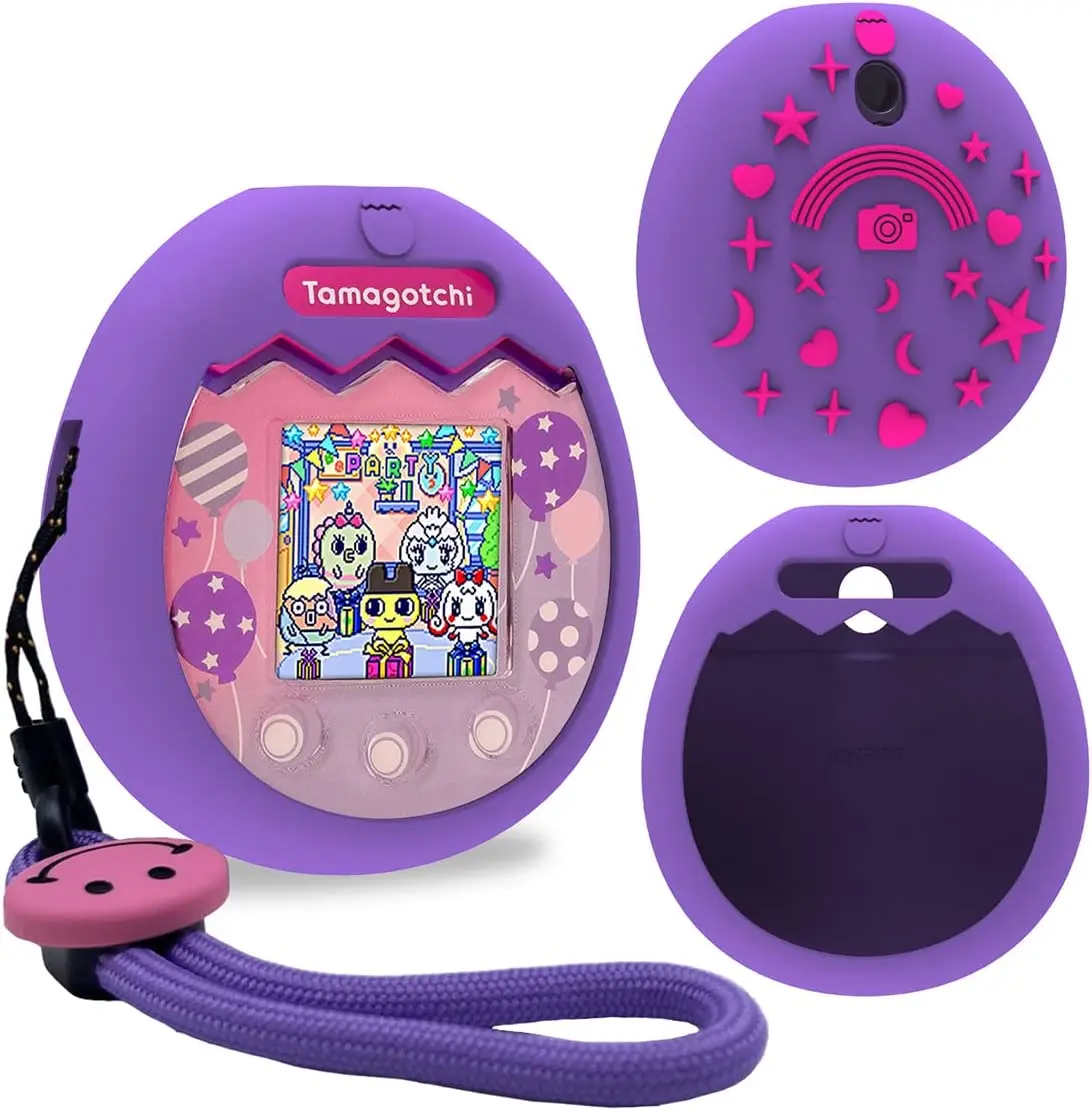 Силиконовый чехол, протектор экрана и шнурок для Tamagotchi Pix, подарок для детей на день рождения (только чехол)
