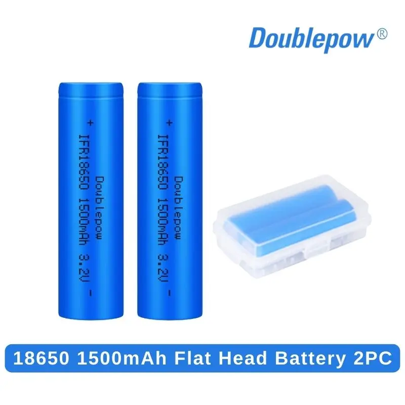 Doublepow 1500Mah 18650 Oplaadbare Lithium-Ion Batterij 100% Nieuwe Originele 3.7V Batterijen Pack Voor Zaklamp Ventilator Mobiele Power