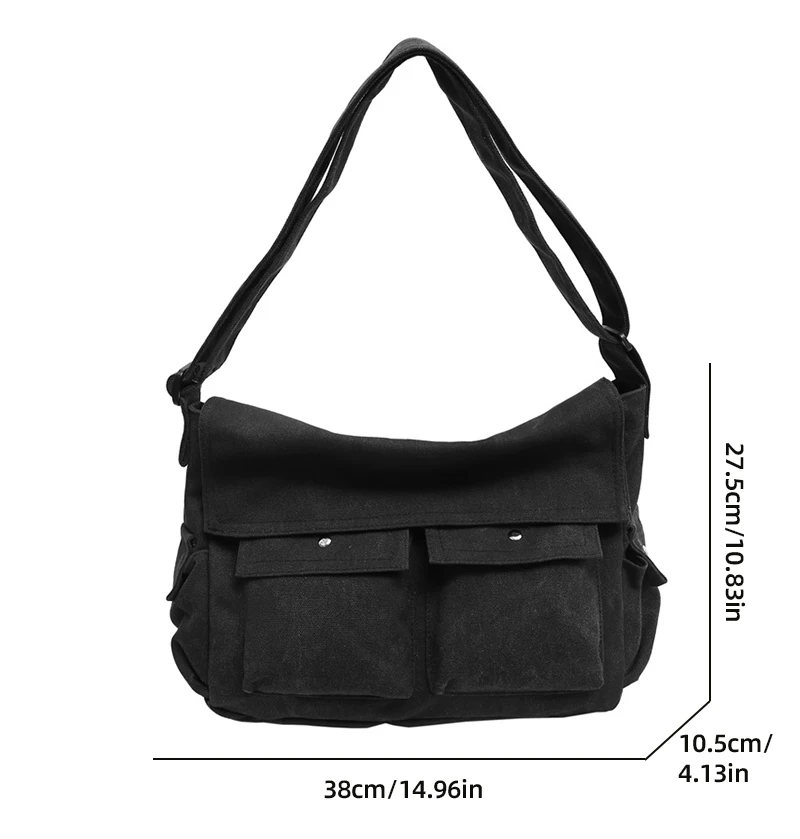 キャンバスユニセックスショルダーバッグ大容量キャンプハイキング通勤女性クロスボディバッグアウトドア旅行週末カレッジトートパック