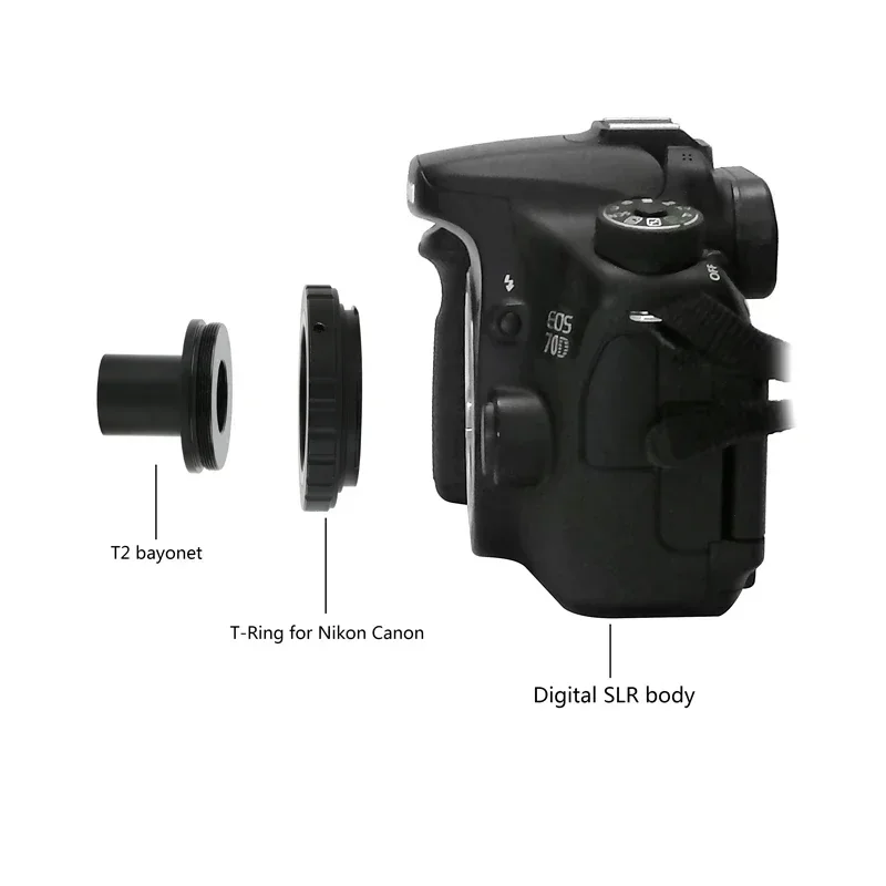 T2 Mount Objektiv Adapter Für Canon EOS Oder DSLR Kamera Zu Interface 23,2mm Biologische Mikroskop/Teleskop Okular Adapter