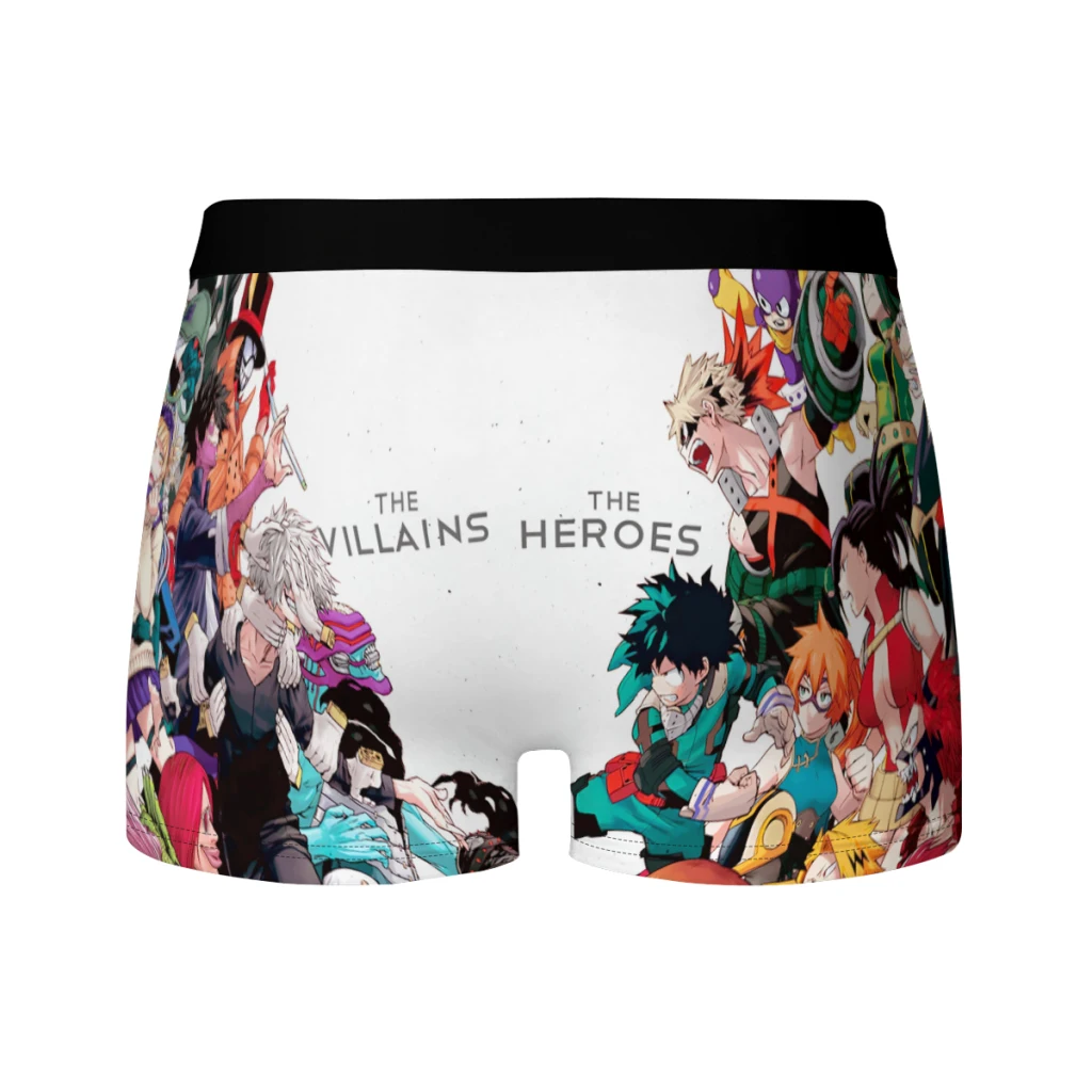Anime-My-Hero-Academia Breathable milk Silk Boyshorts Elastic Men's Underwear 3D Boxer Shorts Boxer Briefs