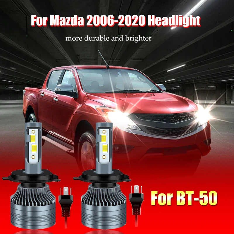 

2PCS Led Headlight Bulbs For Mazda BT-50 BT 50 2006-2020 H4 High Low Beam