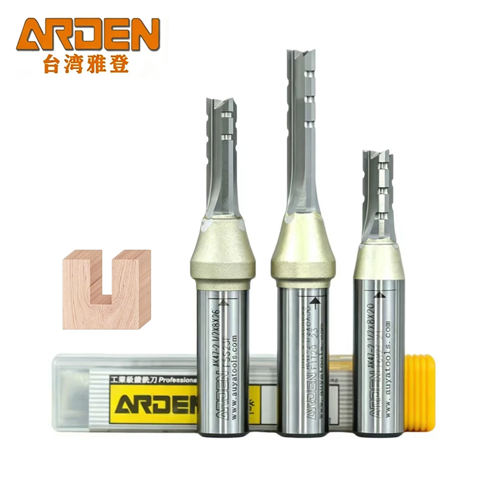 

ARDEN TCT 3-Flute Straight Router Bit Woodworking CNC Milling Cutter With Chip Breaker Plywood MDF