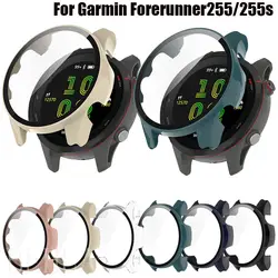 PC Glass film+ Case For Garmin Forerunner 255S Screen Protector Clear Full Protective Cover for Garmin Forerunner255 Frame Shell