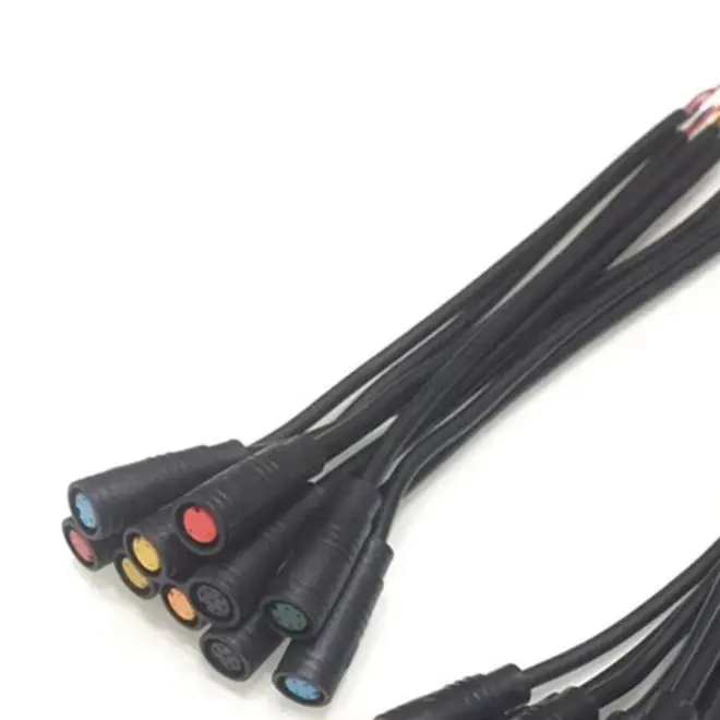 5Pair M8 6 Pin DC Connector Set for Electric Bike Male Female Waterproof Cable 15cm Length for E Bike Electrical Connections