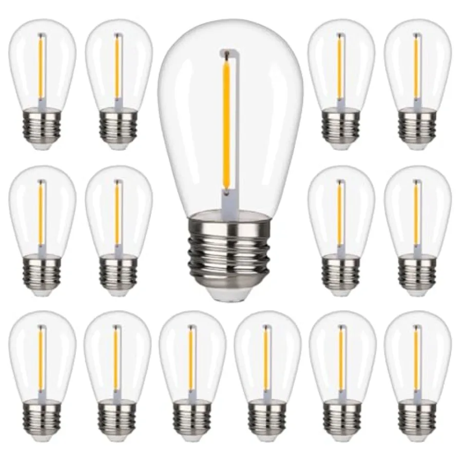 

Waterproof Shatterproof S14 LED Bulb, String Light Bulbs 1W Equal to 10W Incandescent, Outdoor String S14 Replacement Light Bul