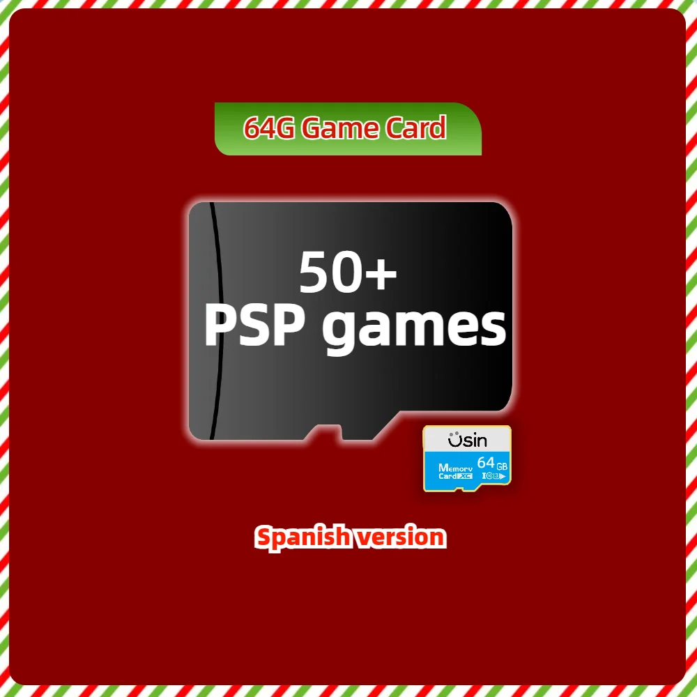 Tarjeta de juego SD para Retroid Pocket 4 Pro RP4 5 versión en español. Retro PS2 PSP Games Android Gaming Consola portátil Memoria Tarjeta TF 64G