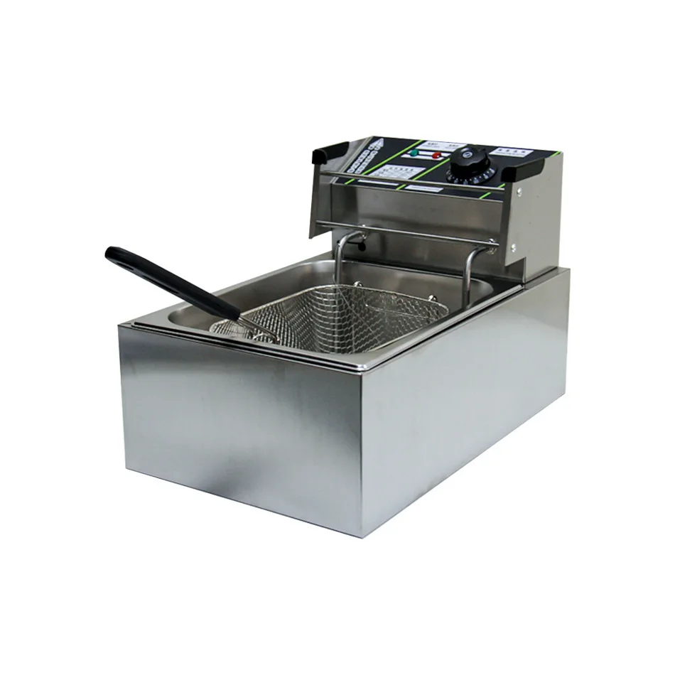Commercial Electric Fryer Single Double Sieve Noodle Cooker Oden Combination Stove Night Market Stall