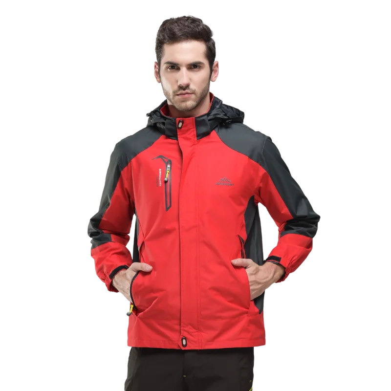 Herren-Herbst-Wanderjacke mit Kapuze, abnehmbar, wasserdicht, leicht, Regenmantel, Trekking, Outdoor, Camping, lässige Sportbekleidung – Detail 26