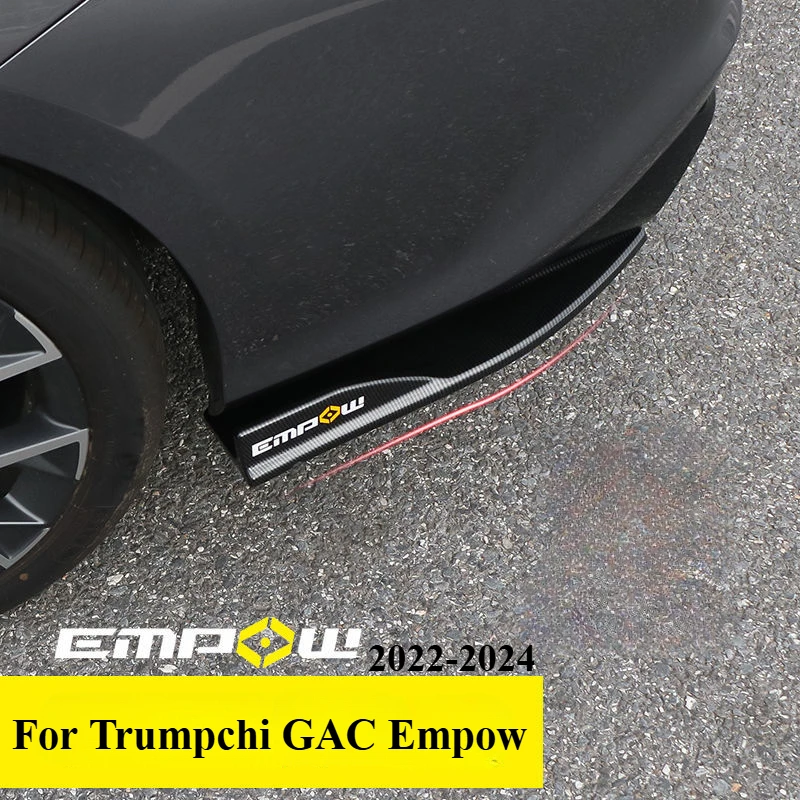 

For Trumpchi GAC Empow R Accessories 2022-2024 Carbon Black Car Fender Cover Auto Rear Bumper Anti Hit Protector Cover Trim 2pcs