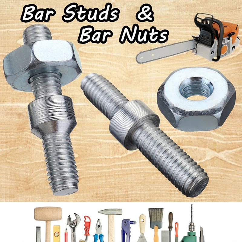 Accesorios Pernos y tuercas de barra Alta calidad 024 026 MS260 028 031 032 Tuercas de repuesto de acero duro Parte Studs & Bar