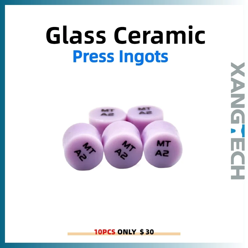 XANGTECH 10Pcs MT Lithium Disilicate Tablets Glass Ceramic Blocks for Dental Lab Dental Materials Sirona Cerec CAD CAM