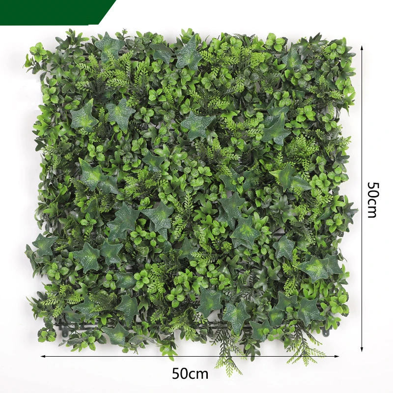 Hot Selling Simulation Plant Wall Sunscreen Green Plant UV Resistant High-End Plant Background Wall Artificial Turf 50*50CM