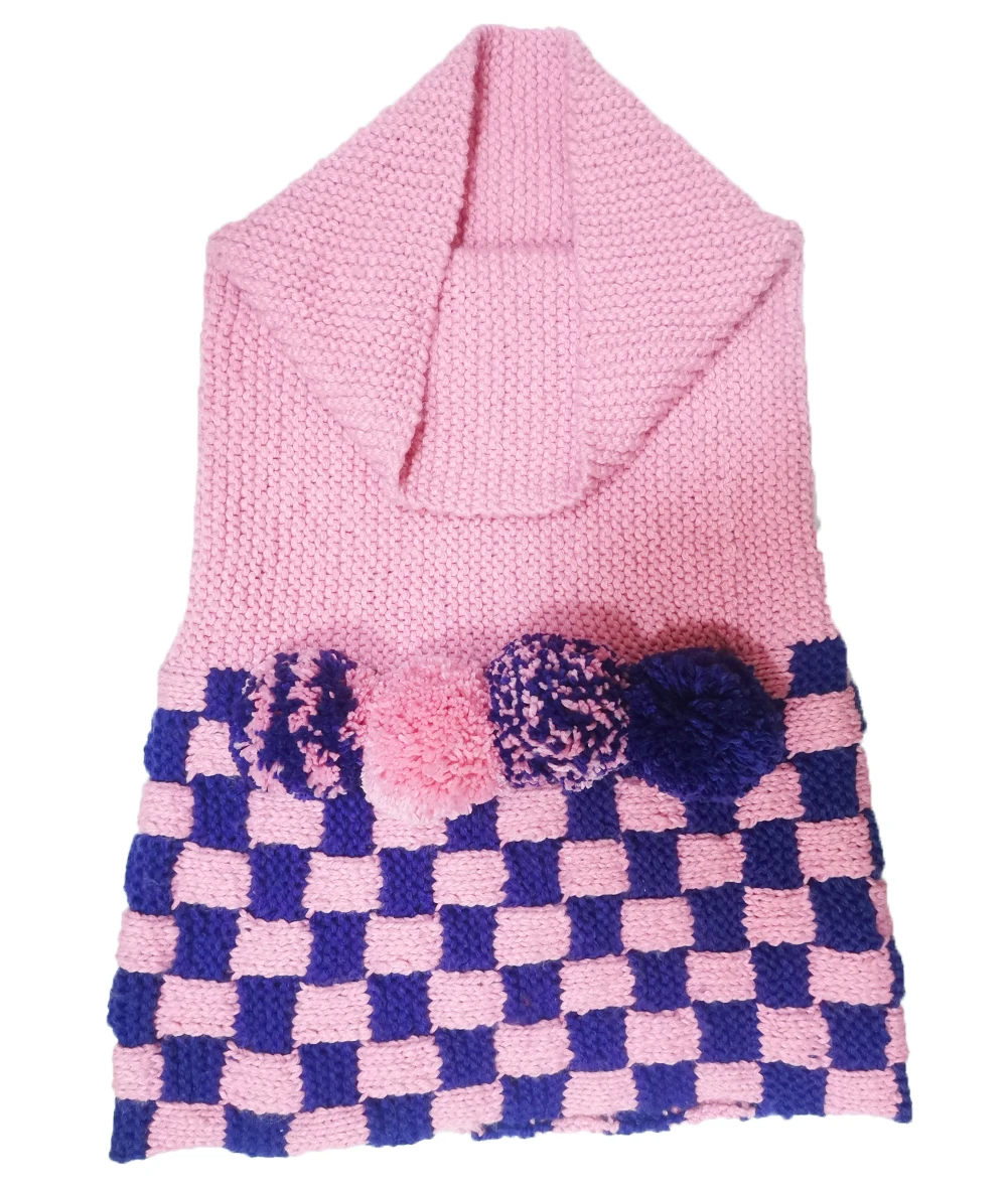

BomHCS Lady Banquet Party Capes Scarf Crochet Handmade Pompom Ball Women Winter Shawl