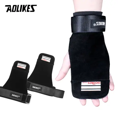 AOLIKES podnoszenie ciężarów opaski na nadgarstek haki wyściółka palmowa do martwego podnoszenia ciężarów domowa siłownia trening siłowy