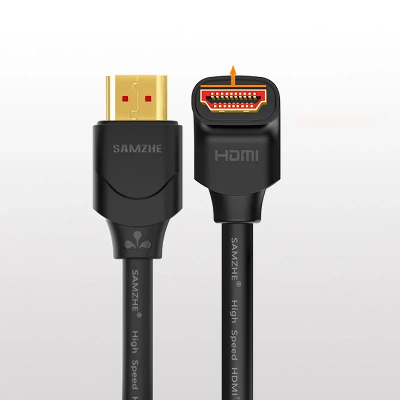 SAMZHE High-speed HDMI 4K/60Hz Audio Video Kabel HDMI-compatibel 2.0 90/270 graden hoek voor PS4/XBox/Nintendo Switch Apple TV