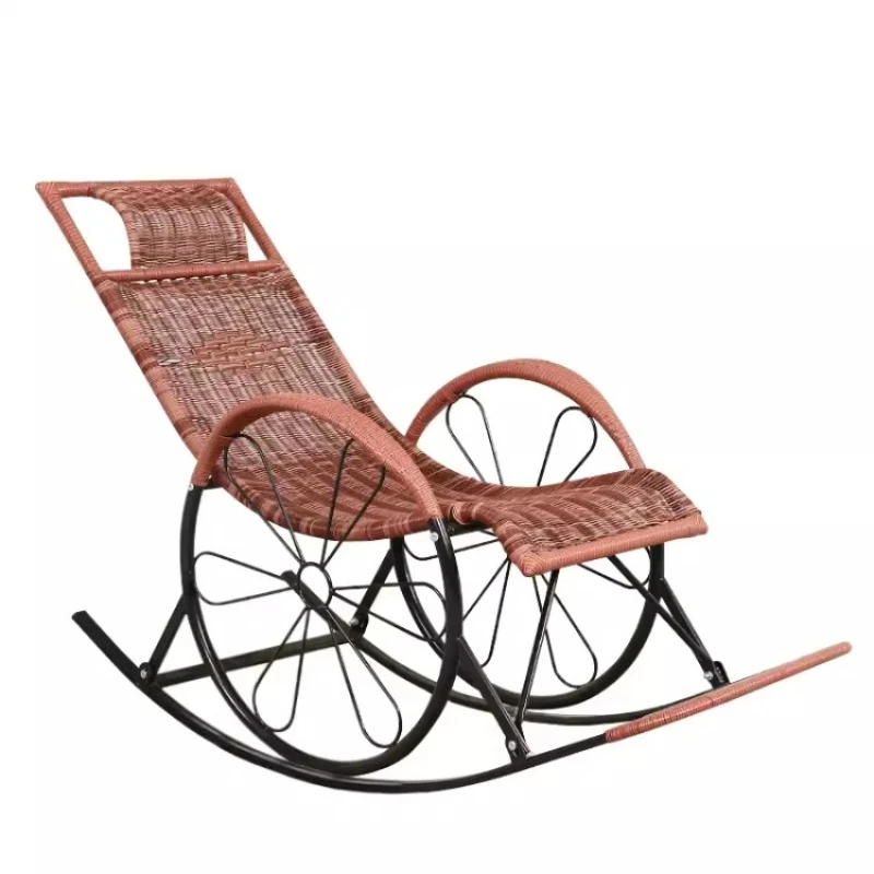 

Summer Rocking Chair Recliner Rocking for Balcony Garden Leisure Relax Wicker Armchair Lazy Chair Lounge Chair Home Furniture