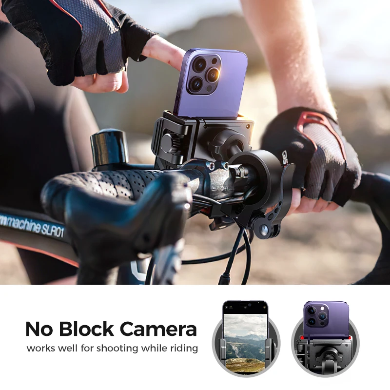 Joyroom Shockproof Bike Phone Holder 360° View One-Hand Operation Bicycle Motorcycle Mobile Phone Holder For 4.7-7