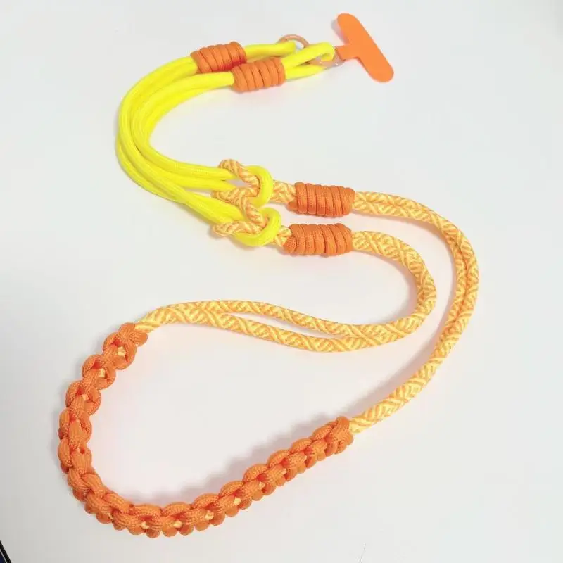Durable Braided Crossbody Phone Lanyard Adjustable Length Anti-Loss Hands-Free Strap for Travel Hiking Shopping