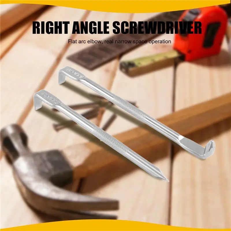 BROPPE 5Pcs Z-Type Screwdriver L-Shaped 90-Degree Right-Angle Elbow Bend Phillips/Slotted With Magnetic Short Screwdriver